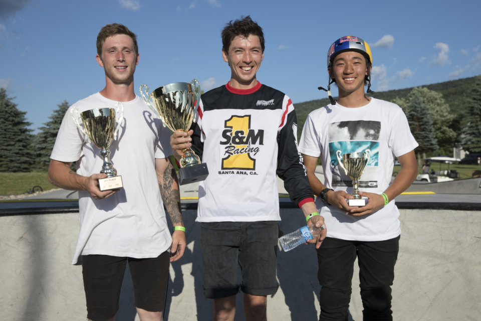 Our podium - Alex Leibrock from Ohio, Clint Reynolds from New Hampshire and Rim Nakamura from Japan.    Photo: Colin Mackay</span>